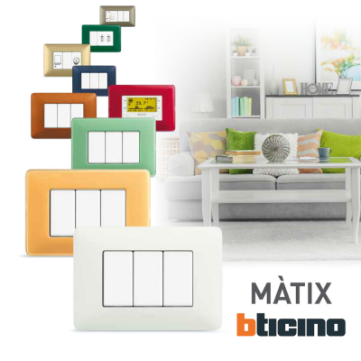 Bticino Matix Deviatore Unipolare Basculante Bianco AM5003